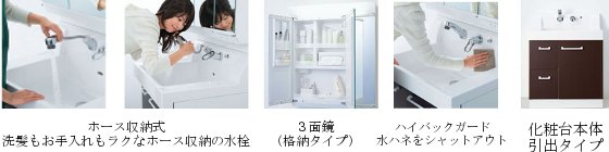 洗面化粧台 リフォームパック 機能 洗面化粧台 リフォームパック 機能